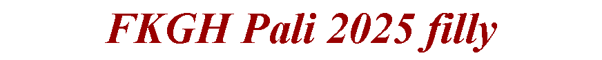 Text Box: FKGH Pali 2025 filly