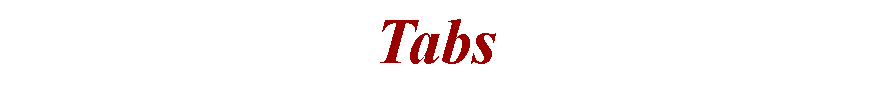 Text Box: Tabs